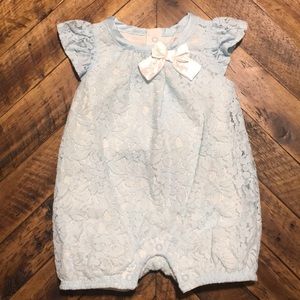 NWOT Baby Blue Floral Onesie
